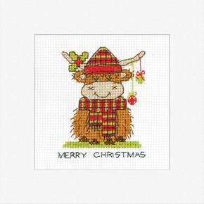 Cross stitch kit Highland Card - Tartan - Heritage Crafts