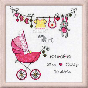Cross Stitch Kit It's a Girl! - RIOLIS