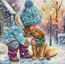 Cross stitch kit Best Friends - Leti Stitch