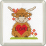 Borduurpakket Highland Coaster - Love - Heritage Crafts